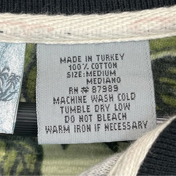 Ocean Pacific Sport Polo Shirt. Green Leaf Print Men’s M. Cotton. - Picture 8 of 8